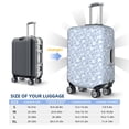 thumbnail image 6 of Xecao Gray White Floral print Elastic Luggage Cover, with double-sided print , is perfect for travel, business, and daily use, 6 of 9