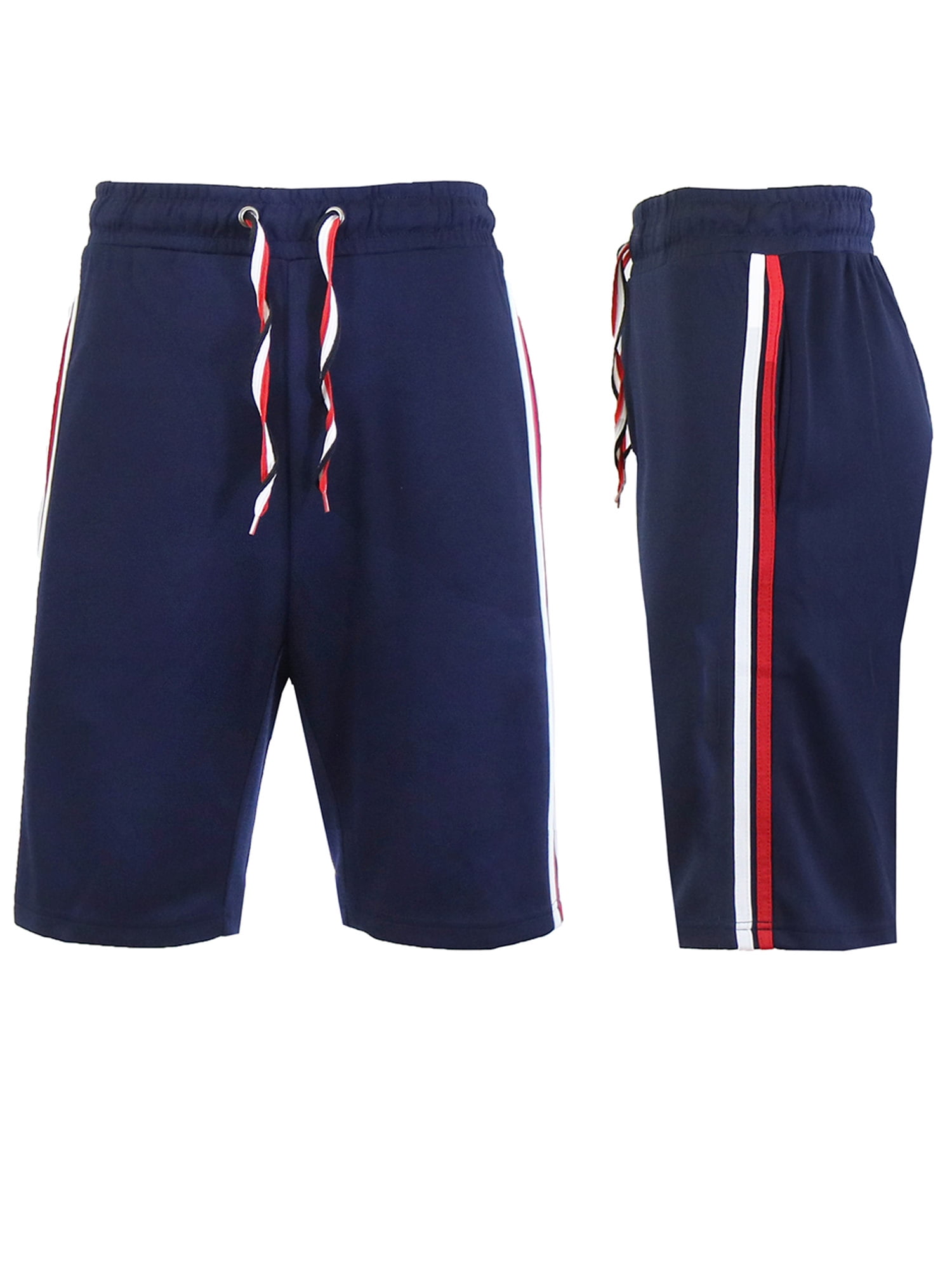 Mens Track Shorts With Side Stripes Running Shorts Jogging Lounge Gym Sports