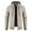 Beige, variant on Fesfesfes Men's Plush Jacket Fall And Winter Outwear Stand Collar Sweater Casual Solid Color Fleece Lined Jacket