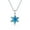 Blue, variant on Womens Hanukkah Magen Judaic Opal Star of David Pendant Necklace Sterling Silver