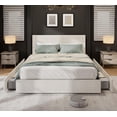 thumbnail image 1 of Eastvita King Size Bed Frame with 4 Storage Drawers - Platform Bed with Upholstered Channel Tufted Wingback Headboard Strong Wooden Slats Support No Box Spring Needed Beige, 1 of 7