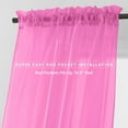 thumbnail image 2 of Solid Sheer Window Drapes, (Set of 2) Multipurpose Sheer Curtains, 40 X 84, Hot Pink, 2 of 5
