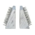 thumbnail image 2 of R16 Home Furniture AO-10 England Spike Bookends, White & Silver, 2 of 2
