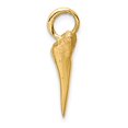 thumbnail image 2 of 14K Yellow Gold Solid Textured Polished Finish Shark Tooth Charm Pendant, 2 of 4