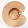 thumbnail image 2 of CoCopeaunts Straw Bucket Hat Wide Brim Floppy Solid Color Bucket Cap for Women Beach Dome Ponytail Basin Hat with Bow Decorate, 2 of 8