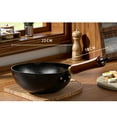 thumbnail image 3 of Iron Cooking Frying Pot Black, Wood - handled for Induction & Gas Stove, 3 of 8