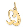 thumbnail image 3 of Auriga 14k Yellow Gold Y Letter Q Initial Charm Pendant for Women, 3 of 6