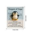 thumbnail image 2 of Acrylic Pocket Hug Cards Uplifting Inspirational Ornament for Home Office Desk Shelf Gift(Penguin), 2 of 6