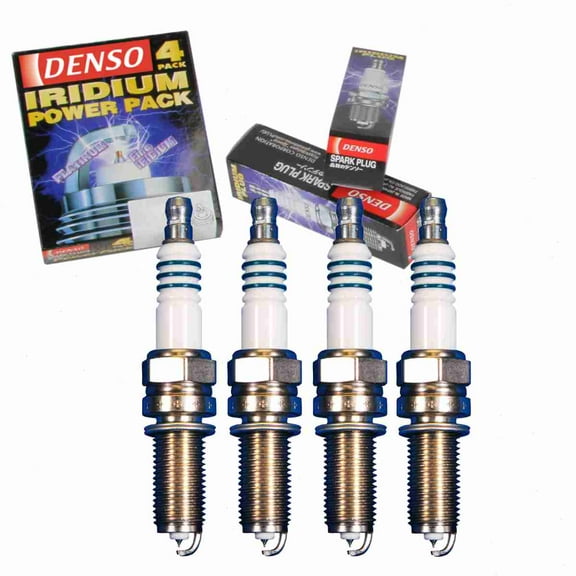 4 pc DENSO 5353 Iridium Power Spark Plugs for 004 159 18 03 004 159 44 03 004 159 49 03 004 159 58 03 132 159 00 03 132 159 01 03 132 159 02 03 1822A010 1822A011 6800 5667AB IXUH22 Ignition Wire