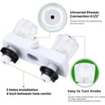 thumbnail image 4 of RV Shower Faucet, Dual-Handle Camper Shower Faucet with Acrylic Knobs, 4" RV Shower Valve Diverter, RV Outdoor Shower for RV, Camper Van, Outside and Inside Bathroom Shower (White), 4 of 16