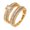 Yellow, variant on Womens Copper Ring Set With Zircon Stone Geometric Electroplated Jewelry European American Style Fashion Rings Pair