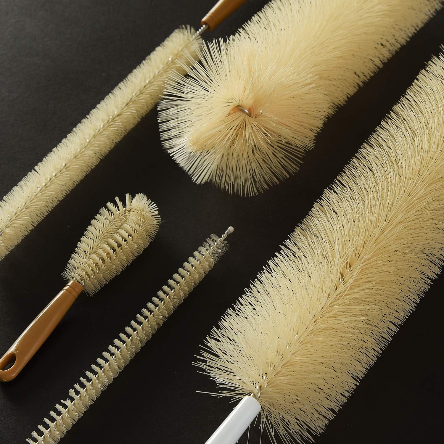 8-Pack Bottle Cleaning Brush Set - Long Bottle Cleaner for Washing Beer/Wine Narrow Neck Bottles, Hummingbird Feeder, Sport Well, Plus Kettle Cleaner, Straw Brush