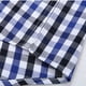 thumbnail image 4 of Mens Manga Corta Botón Abajo Camisas Negocios Turndown Cuello con Bolsillo, Patrón de Red Blusa de Manga Corta, 4 of 9