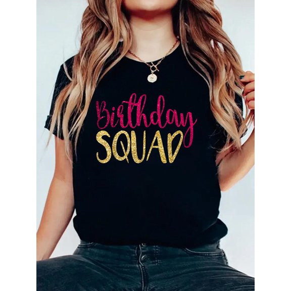 Birthday Squad Party B-Day Pink Gold Birthday Gift T Shirt T-Shirt