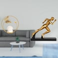 thumbnail image 2 of Estatua de bola de cristal,Estatuas de bolas de cristal para decoración del hogar,escritorio interior,Escultura de bola de cristal Figura de hierro Decoración,Estatua del corredor,Estatua de, 2 of 8