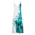 thumbnail image 4 of SMihono Robe Maxi Bohème d'Été pour Femmes Grande Taille Mode d'Été Imprimée Col en V Sans Manches Bretelles Robe Pull Robe de Plage, 4 of 4