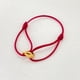 thumbnail image 5 of Pulsera de pareja de tres anillos sin costuras con cuerda roja de oro de la suerte, joyería de moda, regalo del día de San Valentín, 5 of 6