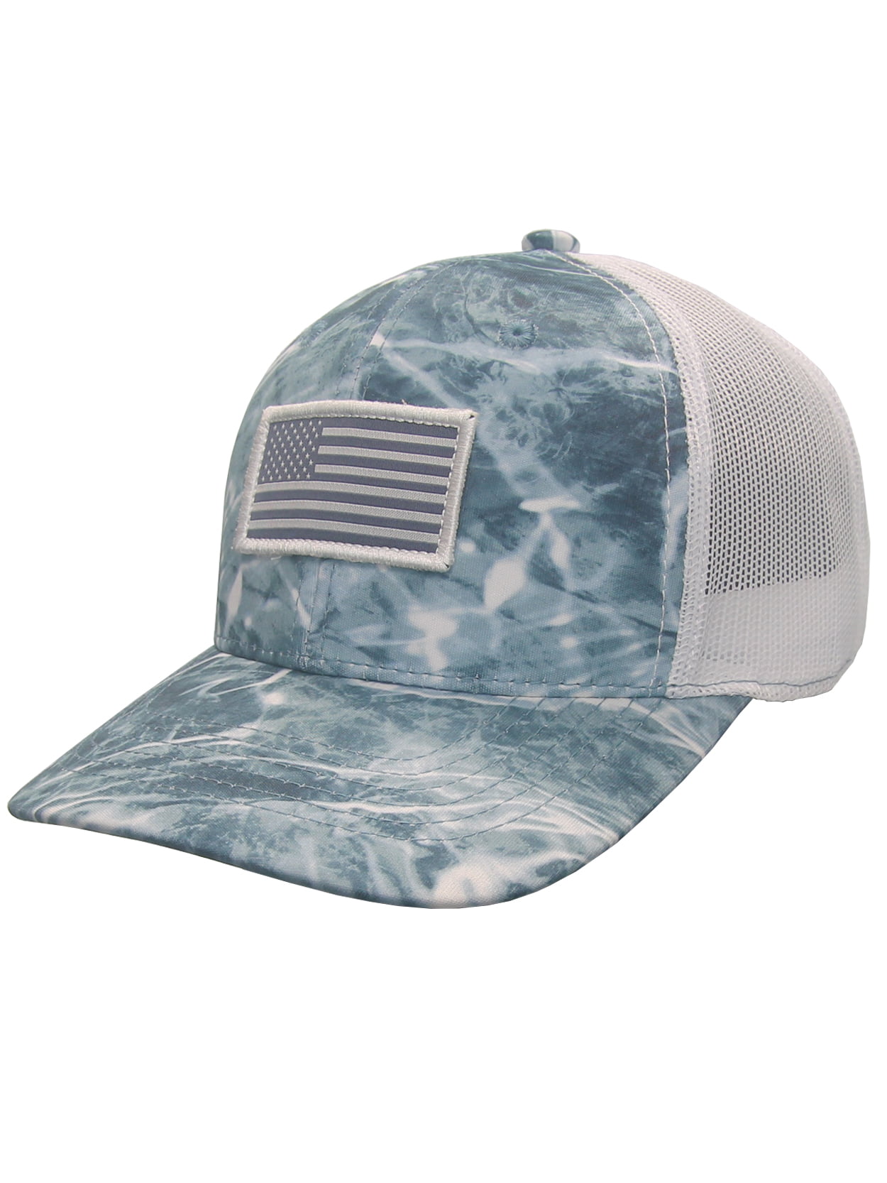 New Men's USA Flag Grey/Blue Adjustable Baseball Cap Hat