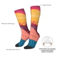 thumbnail image 4 of Yiaed Neon Sunset Cyberpunk Cityscape Print Great elasticity Adult Stockings Sports socks for Men and Women, 4 of 6