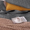 thumbnail image 4 of Exclusivo Mezcla Gray King Quilt Set, Box Pattern Ultrasonic Lightweight Bedspreads, Soft Coverlets Bedding Set with Pillow Shams, 4 of 6