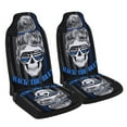 thumbnail image 2 of Back The Blue Skull Lady Seat Covers Cars, ​Car Truck SUV 2 Piec, 2 of 5