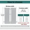 thumbnail image 6 of REGALWOVEN Blackout Curtains 2 Panels for Bedroom with Black Liner , Double Layer Grommet Thermal Insulated Living Room Curtain White 52"Wx72"L, 6 of 7