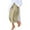 Khaki, variant on Inleife Womens Solid Color Casual Elastic Waist Cropped Pants Pocket Pleated Fashionable Wide Leg