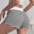 thumbnail image 3 of HBGVBA Women Pajama Shorts,Summer Sleep Loungewear,Summer Thin Striped Sleep Shorts Elastic Waist Button High Waist Slim Fitted Homewear, 3 of 3