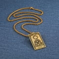 thumbnail image 2 of TEAMER Skeleton Tarot Card Necklace Stainless Steel Amulet Marigold Tarot Card Major Arcana Necklaces for Women Men, 2 of 4