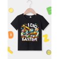 thumbnail image 2 of [Easter T-Shirt] Easter Summer Fashion B-DX5210 Short Sleeve T-Shirt | for Boys with 'I Dig Easter' Excavator Print, 2 of 7