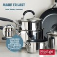 thumbnail image 3 of Prestige Made To Last 5 Piece Non-Stick Stainless Steel Induction Pan Set, Dishwasher Safe, 3 of 5