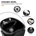 thumbnail image 4 of Artist Hand Black Shampoo Bowl and Chair Backwash Sink Salon Spa Beauty Tattoo with Adjustable Ceramic Bowl, Footrest, 4 of 7