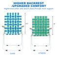 thumbnail image 2 of Ktaxon 1Pc Patio Folding Chair, Outdoor Protable Lawn Beach Webbed Chair,  Lightweight Chair for Outdoor Yard, Garden(Blue, Classic), 2 of 8