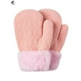 thumbnail image 3 of PULLIMORE Winter Warm Mitten Gloves for Baby Kids Fleece Lined Toddler Boys Girl Snow Glove (Pink), 3 of 6
