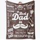 thumbnail image 1 of LHSHID Gifts for Dad Father's Day Dad Birthday Gifts Dad Gifts from Daughter Best Dad Gifts Ideas Gifts for Dad Blanket Gifts for Fathers' Day Thanksgiving Day Christmas 30"x40", 1 of 7