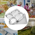 thumbnail image 6 of Fyydes Stainless Steel Food Serving Tray Canteen Lunch Box with Cover, Canteen Divided Food Tray, Lunch Box, 6 of 9