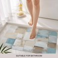 thumbnail image 3 of Blue Beige Door Mat&nbsp;Indoor Outdoor Entrance, Non Slip Small Rug for Kitchen Bathroom Entryway Rug, Modern Abstract Color Blocks Washable Doormat Floor Mat for Office Home Decor 16x24 Inch, 3 of 8