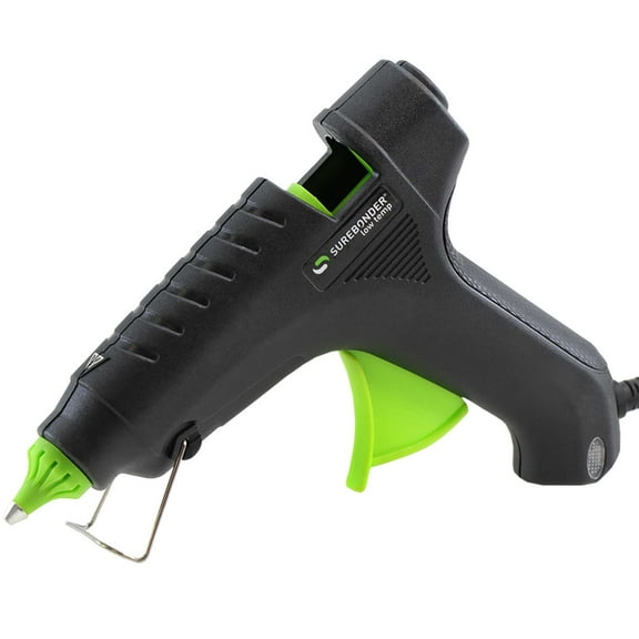 Surebonder L-270 Essentials Series 40 Watt Full Size Low Temperature Hot Glue Gun for use with Wood, Ribbon, Lace, Floral, Fabric, and Foam, Black and Green