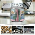 thumbnail image 6 of Yayeee Ashtray with Lid for Cigarette Smokeless Stainless Steel Home Ash Holder, Green Window Sea, 6 of 7
