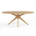 thumbnail image 4 of Pemberly Row Classic Mid-Century Scandinavian Oval Coffee Table in Oak, 4 of 5