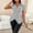 Black, variant on Stripes Cross V Neck Wrap Blouse for Women Fashion Sexy Slim Fit Short Sleeve Buttons Shirts Casual Cozy Tops
