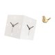 thumbnail image 5 of Reloj de pared moderno de doble cara con figura de pájaro dorado, silencioso, cuadrado, decorativo, para restaurante, tienda, hotel, oficina, sala de, 5 of 8