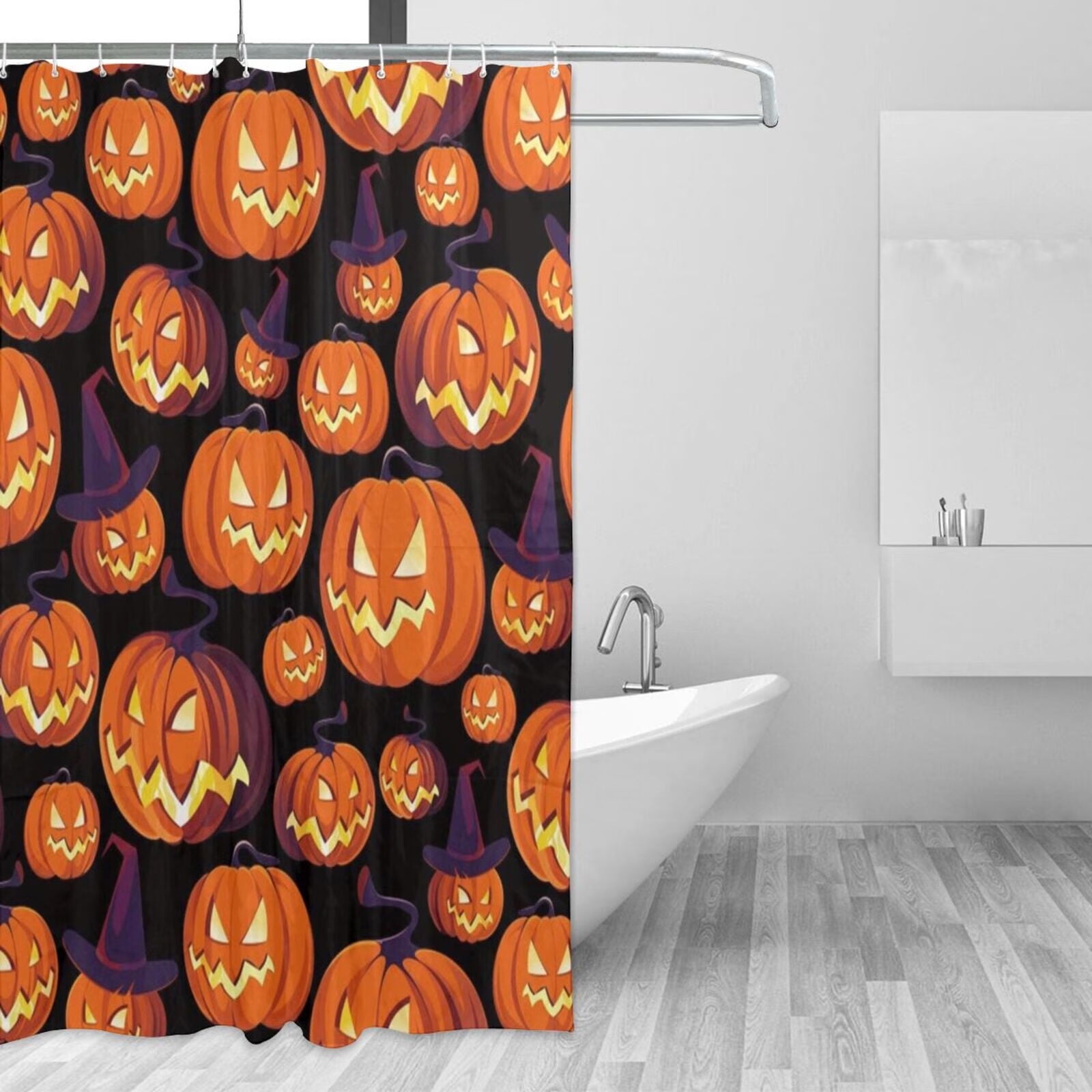  Livencher Bathroom Shower Curtains 48x72 Inch - Fabric  Waterproof Curtain with Hooks Washable Bath Curtain - Orange Luminous  Spider Web Halloween Shower Curtain Sets : Home & Kitchen
