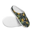 thumbnail image 3 of Lsque Hand Drawn Citrus Fruits Elegant Lemons Pattern Womens Comfort Cotton on Scuff With Memory Foam and Anti-skid Sole Slipper-35/36, 3 of 7