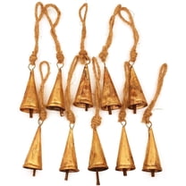 Vivanta Gold Sleigh Bells Small Jingle Bell Ornaments Xmas Decor, Crafting Supplies 10s