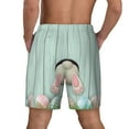 thumbnail image 4 of Balery White Bunny Bottom And Easter Eggs Mens Swim Trunks Swim Shorts for Men Quick Dry Inseam Beach Shorts with Compression Liner Pocket-3X-Large, 4 of 9