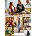 thumbnail image 5 of SHOWMALL Women's Plus Size Floral Top, Long Sleeve Lace Crew Neck Boho Tunic Blouse, Casual Retro Print Shirt, Retro Floral, 3X, 5 of 10