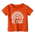 thumbnail image 4 of T Shirts for Girls Cartoon Print Short Sleeve T Shirts Everyday Round Neck Holidays Tops Children's Shirts Orange,10-11 Years, 4 of 4