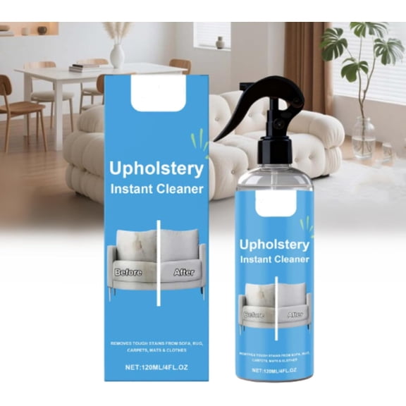 2026 Must-Have Upholstery Cleaner (4oz) - Pro Formula Stain Remover Spray for Tough Stains, Safe on Fabrics, Quick-Dry & No-Rinse, Leaves Upholstery Fresh Like New-dh