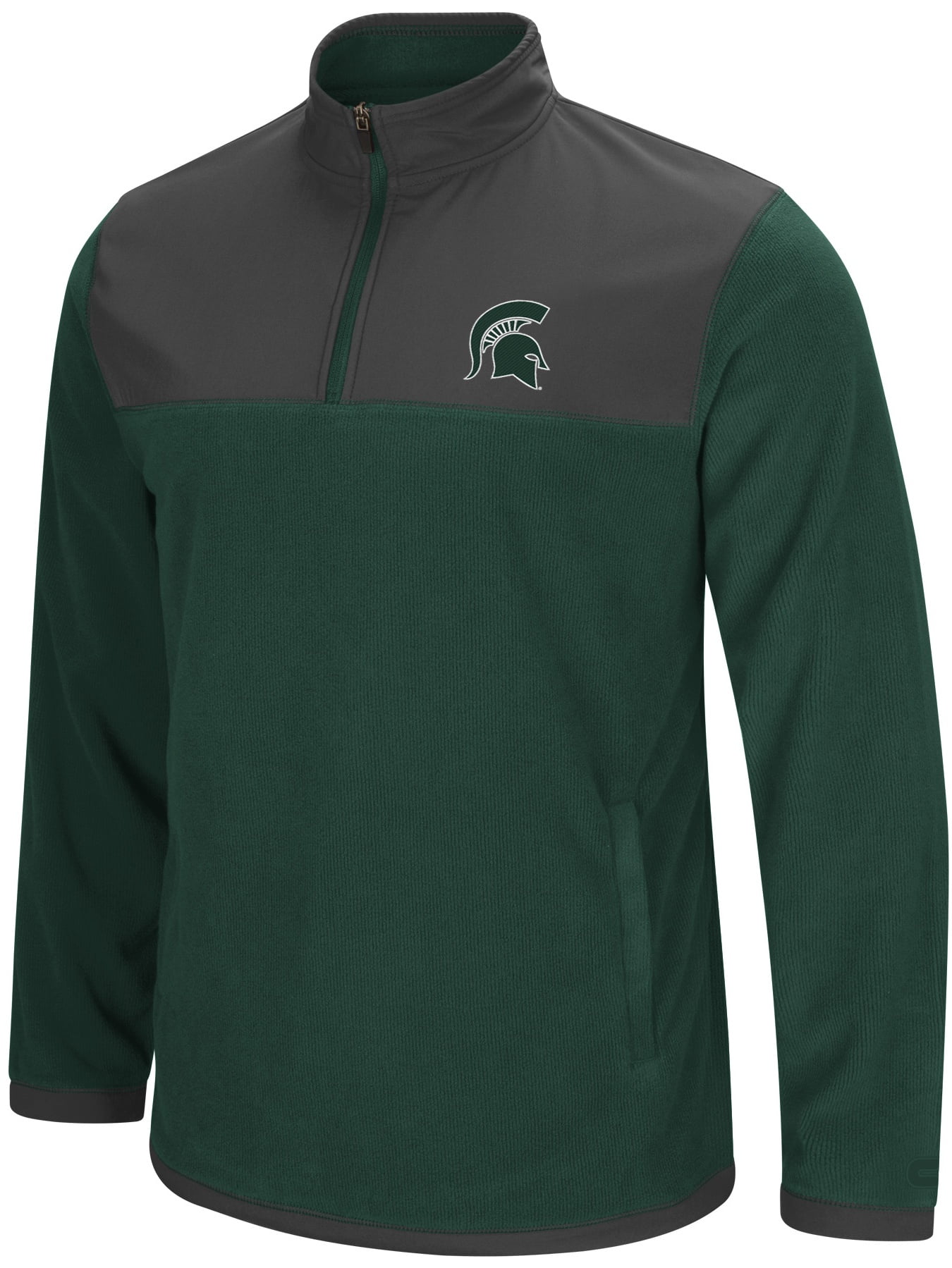 Michigan State Spartans NCAA "Blocker" Men's 1 4 Zip Corduroy Fleece Jacket by Colosseum